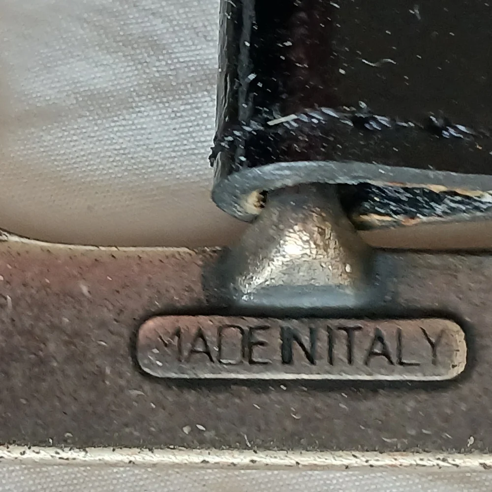 Diesel Black Patent Leather Belt W/ Large Metal Buckle - Picture 9 of 9